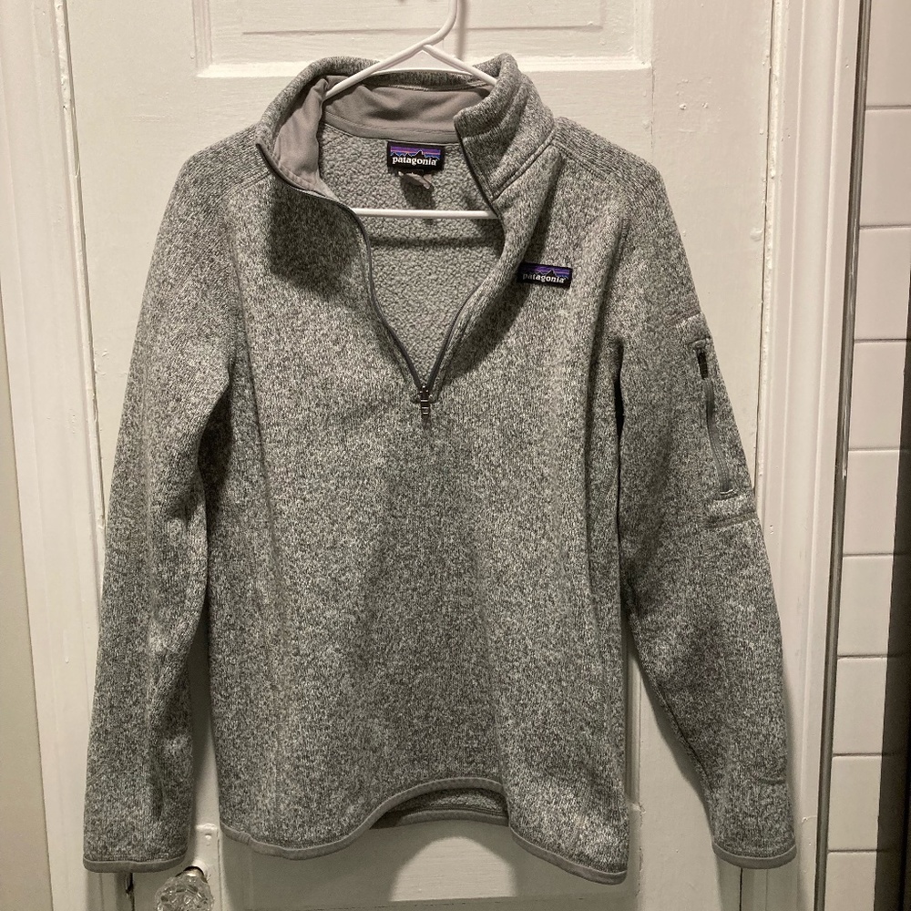 Like New Patagonia 1/4-Zip Better Sweater - Gray Women's Large